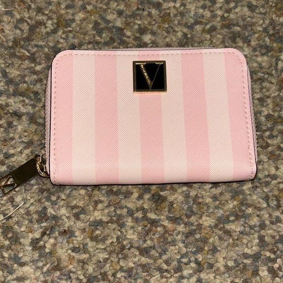 Victoria secret iconic pink stripe small wallet - Picture 1 of 4
